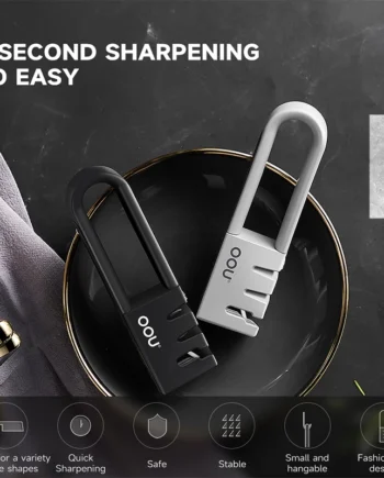 OOU 3-Stage Ceramic Stone Kitchen Knife Sharpener