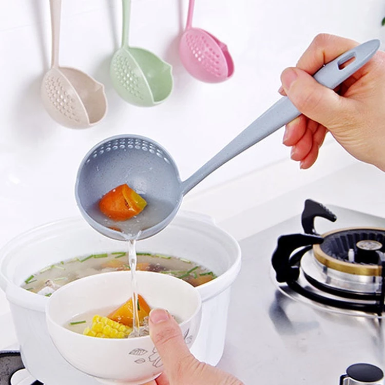 2 In 1 Kitchen Long Handle Soup Spoon - Image 3