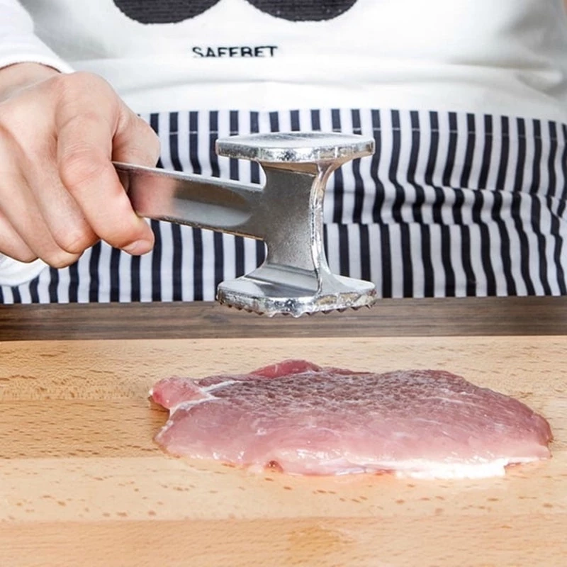 Portable Meat Steak Tenderizer Hammer Double Sided Aluminium Alloy Mallet Beater Cooking Pounder Kitchen Tool - Image 3