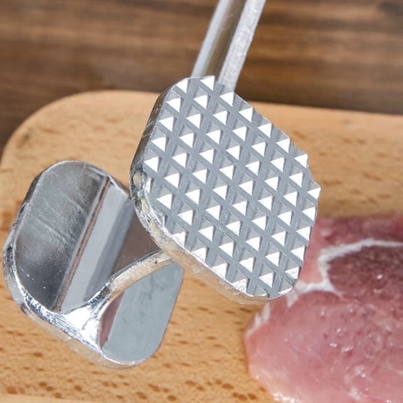 Portable Meat Steak Tenderizer Hammer Double Sided Aluminium Alloy Mallet Beater Cooking Pounder Kitchen Tool - Image 4