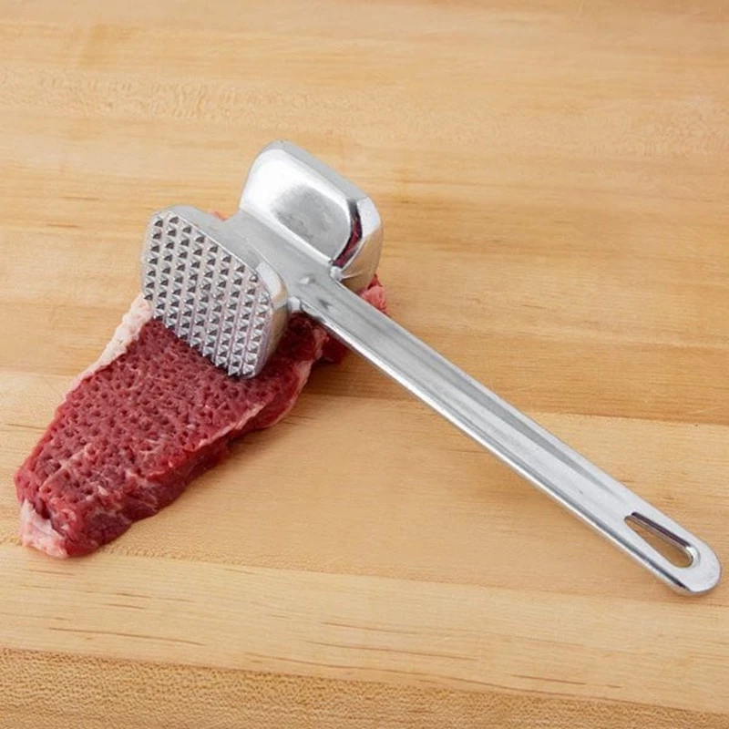 Portable Meat Steak Tenderizer Hammer Double Sided Aluminium Alloy Mallet Beater Cooking Pounder Kitchen Tool - Image 2