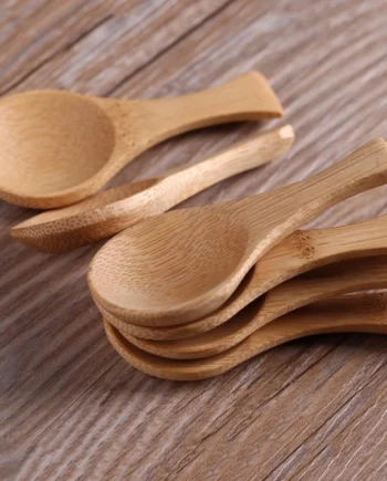 1pcs Mini Bamboo Wooden Scoop Condiment Scoop Flatware Coffee Tea Sugar Spoon Salt Spoon Jam Ice Cream spoon Kitchen Utensils