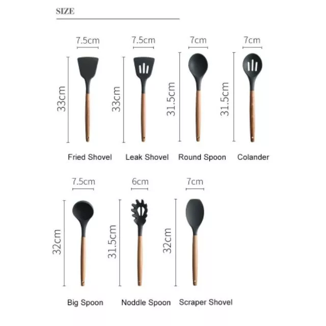 1pcs BPA Free Silicone Spatula Heat Resistant Soup Spoon Non-stick Cooking Noodle Spaghetti Shovel Kitchen Utensil Tool - Image 3