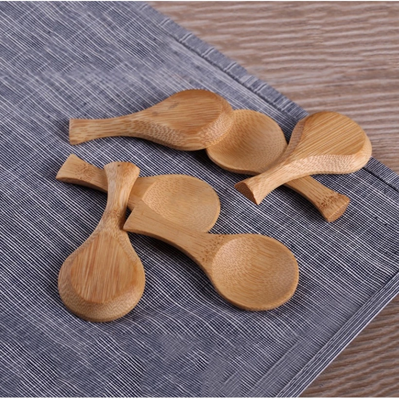 1pcs Mini Bamboo Wooden Scoop Condiment Scoop Flatware Coffee Tea Sugar Spoon Salt Spoon Jam Ice Cream spoon Kitchen Utensils - Image 3